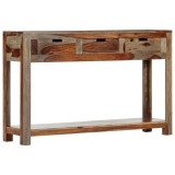 Cumpara ieftin Masa consola cu 3 sertare, 120x30x75 cm, lemn masiv de acacia