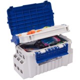 Valigeta Jaxon S-Line Tackle Box, White &amp; Dark Blue, 43x24x28cm