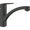 Baterie Bucatarie GROHE Start Negru Mat, Monocomanda, Pipa Pivotanta, Cartus Ceramic, Montaj Rapid