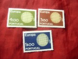 Serie Portugalia 1970 Europa CEPT , 3 valori, Nestampilat