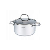 Oala din inox, cu capac sticla, 3.3 l, 20 cm, Klausberg