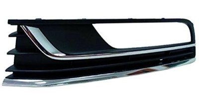 Grila bara fata VW Passat (B7 (36)), 11.2010-2015, Dreapta, 3AA854662A9B9, 95D127-8 cu locas pentru proiectoare, 2 insertii crom, gri inchis langa pr foto