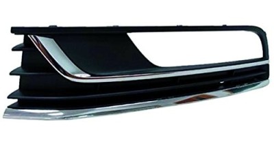 Grila spoiler VW Passat (B7 (36)), 11.2010-2015, Stanga, 3AA854661A9B9, 95D127-7 cu locas pentru proiectoare, 2 insertii crom, gri inchis langa proie foto