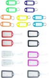 Set de 10 brelocuri si etichete pentru bagaje Miewaa, plastic/metal, multicolor, 8,3 x 4,5 cm