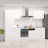 vidaXL Set dulapuri de bucătărie, 7 piese, alb, lemn prelucrat