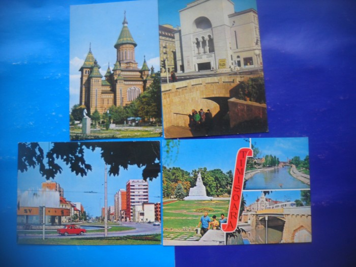 HOPCT LOT 2345 TIMISOARA -JUD TIMIS -4 CARTI POSTALE-CIRCULATE