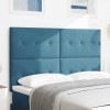 Tăblie cap cu lumini cu bandă LED albastru 72 cm Catifea