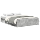 Cumpara ieftin Cadru de pat, gri beton, 160x200 cm