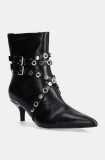 Answear Lab botine femei, culoarea negru, cu toc cui