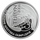 Polonia 10 zloti 2006,Olympics Turin Snowboard ,14,14 g Argint .925 Proof