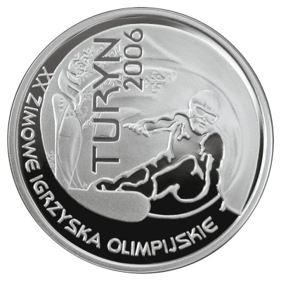 Polonia 10 zloti 2006,Olympics Turin Snowboard ,14,14 g Argint .925 Proof foto