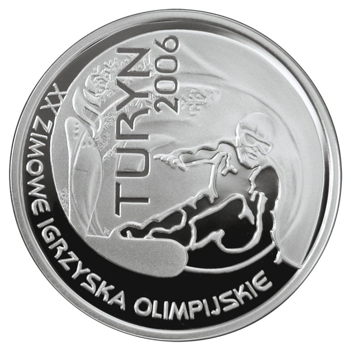 Polonia 10 zloti 2006,Olympics Turin Snowboard ,14,14 g Argint .925 Proof