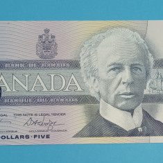 Canada 5 Dollars 1986 'Pescarus Albastru' UNC serie: GPZ4281889