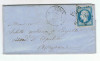 France 1858 Postal History Rare Cover + Content PARIS to LAGUIOLLE D.830
