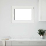 VidaXL Fereastră de subsol &bdquo;RISOR&rdquo; 80x70 cm oscilo-batantă DIN dreapta, albă