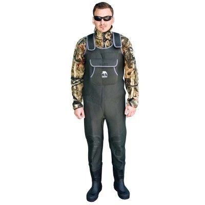 Cizme piept/vader/wader neopren si fleece 4 mm Behr Comfort, geanta transport, gri 46 EU foto
