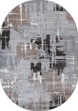 Cumpara ieftin Covor Oval Model Mira 24037-123, Marime 50 x 80 cm, Gri, Maro, Inaltime Fir 6 mm, Antialergic, Polipropilena, Living, Dormitor, Sufragerie, Birou