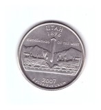 Moneda SUA 25 centi/quarter dollar 2007 D, Utah 1896, stare foarte buna, curata