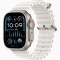 Curea smartwatch,THD, modelul Ocean, compatibila cu Apple Watch Ultra2 49 mm, Apple Watch 45 mm seria 9, Apple Watch SE 44 mm, marime universala, alba