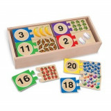 Puzzle din lemn pentru invatarea numerelor, Melissa &amp; Doug