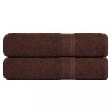 Cumpara ieftin Prosoape de m&acirc;nă 2 buc maro 50x100 cm 360 g/m&sup2; 100% bumbac