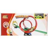 Set de joaca cu masinuta, Maxx Wheels, Track Racing, Galben