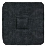 Perna patrata, neagra, pentru scaun, cu doua fete, 39x39x3 cm