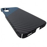 Husa spate policarbonat aspect Carbon bleu, negru, gri, pentru Samsung Galaxy A35 5G