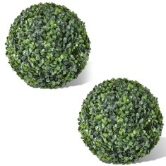 Bile arbuști ornamentali artificiali, 2 buc, 35 cm