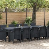 vidaXL Set de masă pentru grădină 13 pcs Antracit mare Plastic