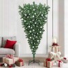 VidaXL Brad de Crăciun artificial pre-iluminat cu globuri, cu design cu susul &icirc;n jos 3396878