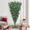 vidaXL Brad de Crăciun artificial pre-iluminat cu globuri, cu design cu susul &icirc;n jos 3396878
