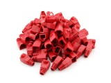 Cumpara ieftin Set 50 bucati manson de protectie pentru mufe internet, RJ 45, rosu