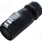 Conector circular mufă mamă 5 pini 5A 250V IP67 drept LUTRONIC