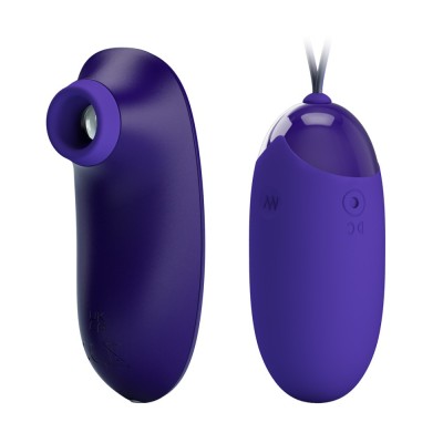 Stimulator Clitoridian Cu Suctiune Si Ou Vibrator Orthus, Indigo foto