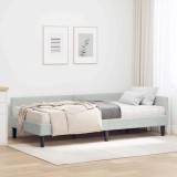 Cumpara ieftin Cadru de pat coltar cu saltea 2 buc. Gri deschis 100 x 200 cm