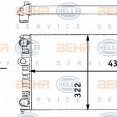 Radiator, racire motor VW GOLF III Variant (1H5) (1993 - 1999) HELLA 8MK 376 713-741