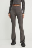 Adidas Originals pantaloni de trening Femme Galore Rib Flared Legging culoarea gri, neted, JN3024
