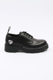 Karl Lagerfeld pantofi de piele KAMDEN femei, culoarea negru, cu platforma, KL40421H