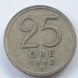 Suedia 25 &ouml;re 1948 argint