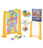 Joc Puzzle de constructie tip Tetris cu 70 de elemente, Multicolor, Oem