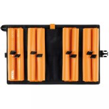 Petzl Octo Orange Depozitare Suruburi Gheata, 12 compartimente, Roll-up, Poliester/TPU, 9-21cm