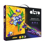 Set pictura 3D cu argila usoara, 30 40cm - Irises, Okto