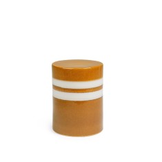 Masuta cafea ceramica maro alba Zalem &Oslash;32x43h