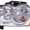 Far Jeep Grand Cherokee (Wh), 01.05-2007, Manual, tip bec HB3+HB4, omologare SAE , versiunea USA, cu capac far superior, 55156351AF; 55156351AH; 5515