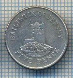 AX 462 MONEDA - JERSEY - FIVE PENCE -ANUL 1990 -STAREA CARE SE VEDE