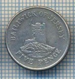 AX 462 MONEDA - JERSEY - FIVE PENCE -ANUL 1990 -STAREA CARE SE VEDE, Europa