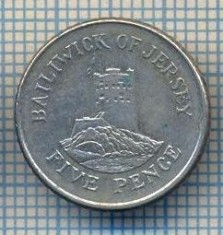 AX 462 MONEDA - JERSEY - FIVE PENCE -ANUL 1990 -STAREA CARE SE VEDE