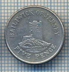 AX 462 MONEDA - JERSEY - FIVE PENCE -ANUL 1990 -STAREA CARE SE VEDE foto