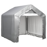 Gossi cort de depozitare, gri, 180x180 cm, otel galvanizat